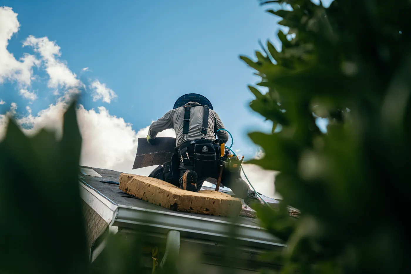 Tarping and dry-in on a Lochaven commercial roof